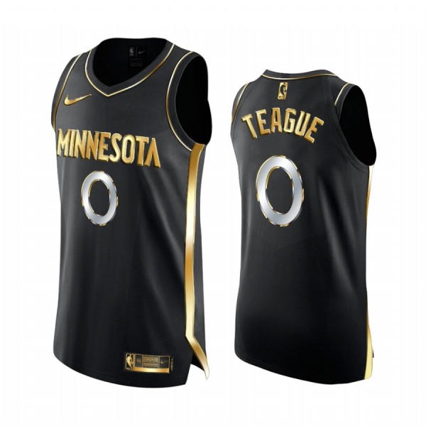 Minnesota Timberwolves Trikot Jeff Teague 0 2020-21 Schwarz Golden Edition Swingman - Herren Minnesota Timberwolves Trikot Jeff Teague 0 2020-21 Schwarz Golden Edition Swingman - Herren